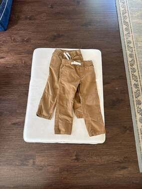 Cat & Jack Boys' Straight Fit Reinforced Knee Pull-On Pants, Size 4, Lot of 2